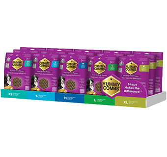 YUMMY COMBS® FISH & EGG DENTAL DOG TREATS INFLUENCER DISPLAY