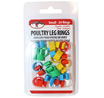 LITTLE GIANT® POULTRY LEG RINGS SMALL 8 MM 24/PKG