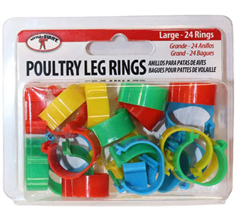 LITTLE GIANT® POULTRY LEG RINGS LARGE 16 MM 24/PKG