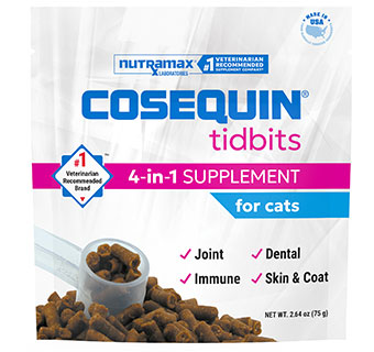 COSEQUIN® TIDBITS 4-IN-1 SUPPLEMENT FOR CATS 75 G 1/PKG