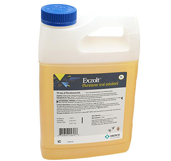 EXZOLT™ (FLURALANER ORAL SOLUTION) FOR POULTRY 10MG/ML LITER 1/PKG (RX)