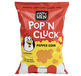 HAPPY HEN POP 'N CLUCK™ POPPED CORN CHICKEN TREAT 3.5 OZ 1/PKG
