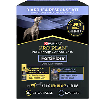 PURINA PRO PLAN VET SUPP FORTIFLORA RESPONSE KIT MD DOG 41-60LB 1.85OZ 6/PKG