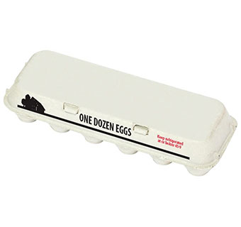 LITTLE GIANT® SOLID TOP EGG CARTON NATURAL GRAY 200/PKG