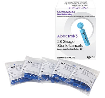 ALPHATRAK® 3 28-GAUGE STERILE LANCETS 50/PKG