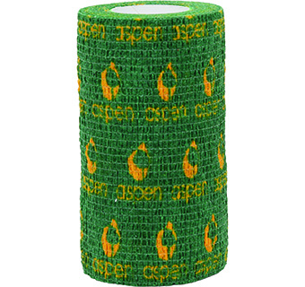 FLEXWRAP® EZ-TEAR® COHESIVE BANDAGE 4 IN CATTLE WRAP LOGO DESIGN 18/PKG