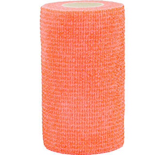 FLEXWRAP® EZ-TEAR® COHESIVE BANDAGE 4 IN NEON ORANGE 18/PKG