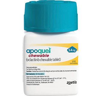 APOQUEL® CHEWABLE (OCLACITINIB CHEWABLE TABLET) 5.4MG 250/PKG (RX)
