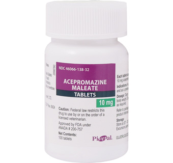 PIVETAL® ACEPROMAZINE MALEATE TABLETS 10 MG 100/BOTTLE (RX)