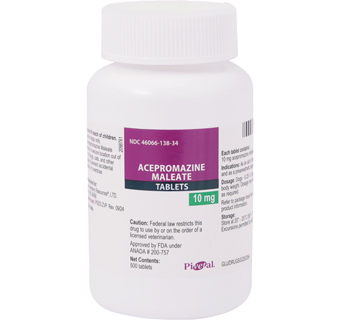 PIVETAL® ACEPROMAZINE MALEATE TABLETS 10 MG 500/BOTTLE (RX)