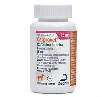 CARPROVET® (CARPROFEN TABLETS) FLAVORED TABLETS 75 MG 60/BOTTLE (RX)