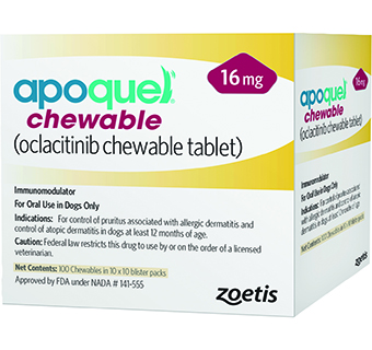 APOQUEL® CHEWABLE (OCLACITINIB CHEWABLE TABLET) 16MG 10 DOSES X 10/PKG (RX)